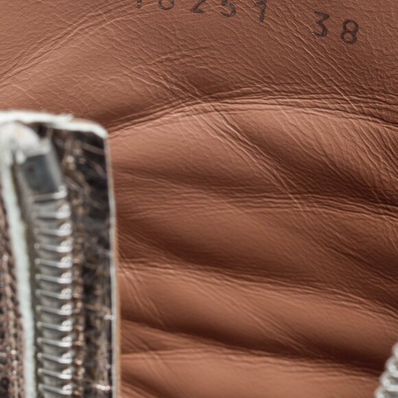 Dries Van Noten Rose-gold Crinkled Patent Leather Boots - Picture 11 of 11